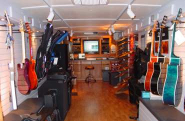 Fully air conditioned interior of the mobile showroom