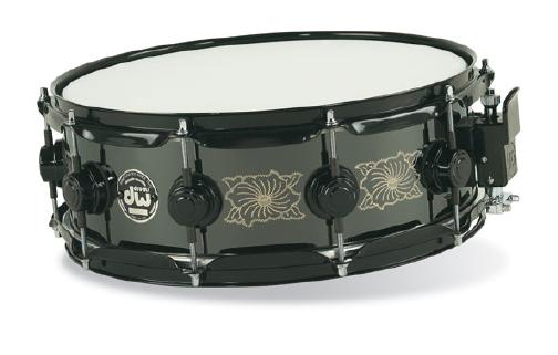 Limited edition engraved brass snare drum by dw