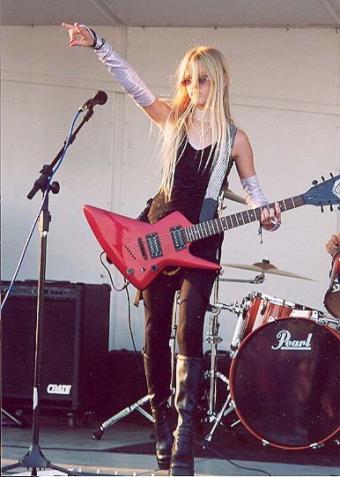 Kristy Rose with her Baby Z guitar