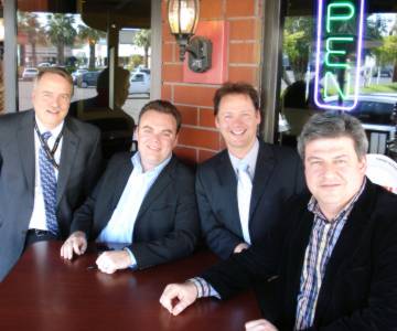 Left to right: Mike Pappas, James Gordon, David Webster and Wolfgang Fraissinet